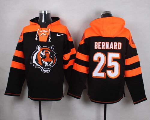 Nike Bengals #25 Giovani Bernard Black Player Pullover NFL Hoodie - Click Image to Close